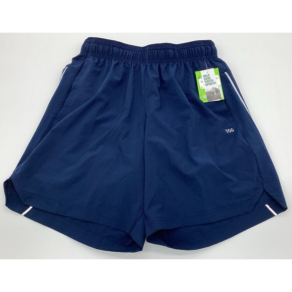 DSG MENS MEDIUM 7"  RUN SHORT UNIVERSITY NAVY Small - Picture 1 of 7